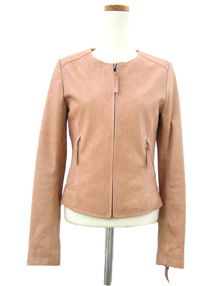 ピンク色画像：JSレザーブルゾン